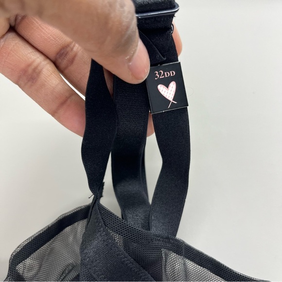 Victoria Secret sheer unlined strappy bra 32DD Nwt - Picture 5 of 7